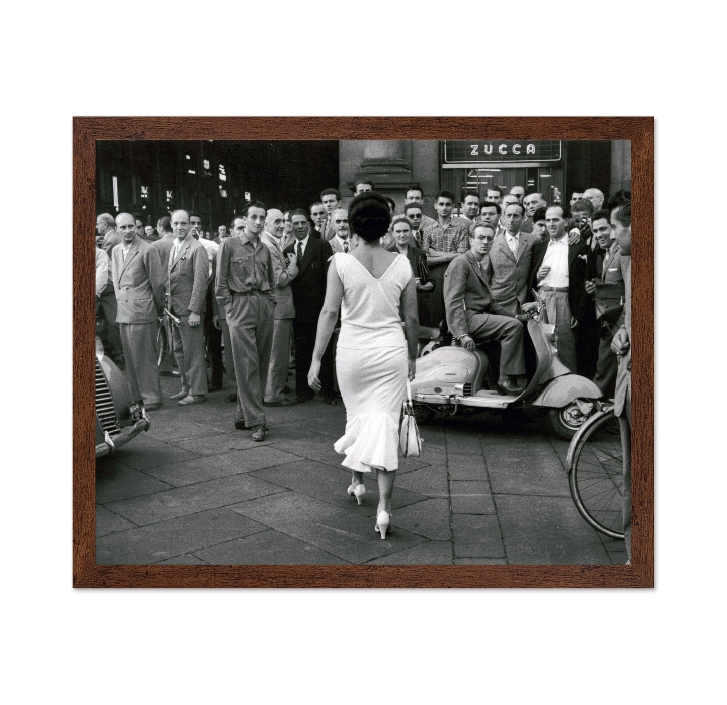 Moira Orfei Milan Street Scene 1954