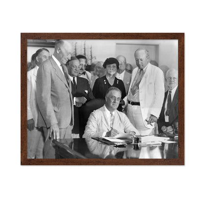 Social Security Act Signing 1935 Franklin Roosevelt
