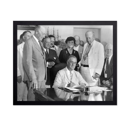 Social Security Act Signing 1935 Franklin Roosevelt