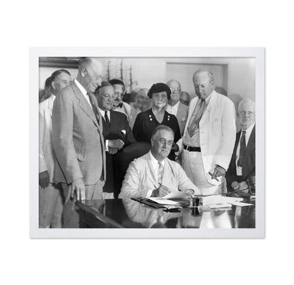Social Security Act Signing 1935 Franklin Roosevelt