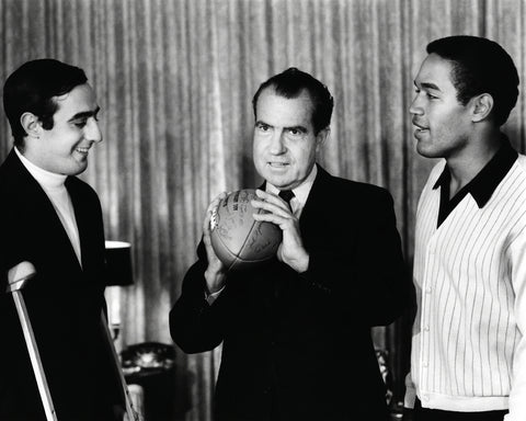 Richard M Nixon, Terry Hanratty & O J Simpson 1968