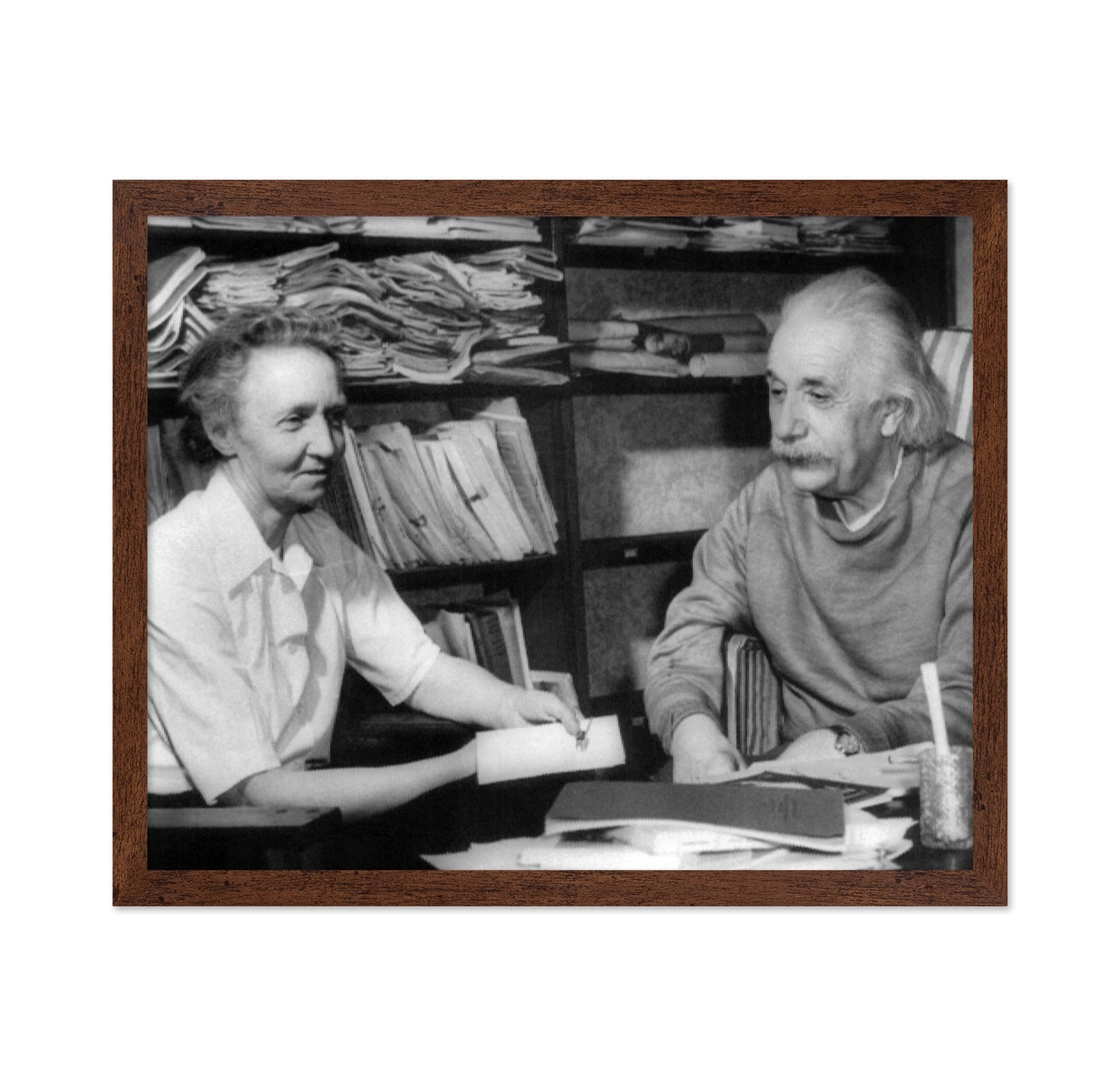 Irene Joliot Curie & Albert Einstein 1948
