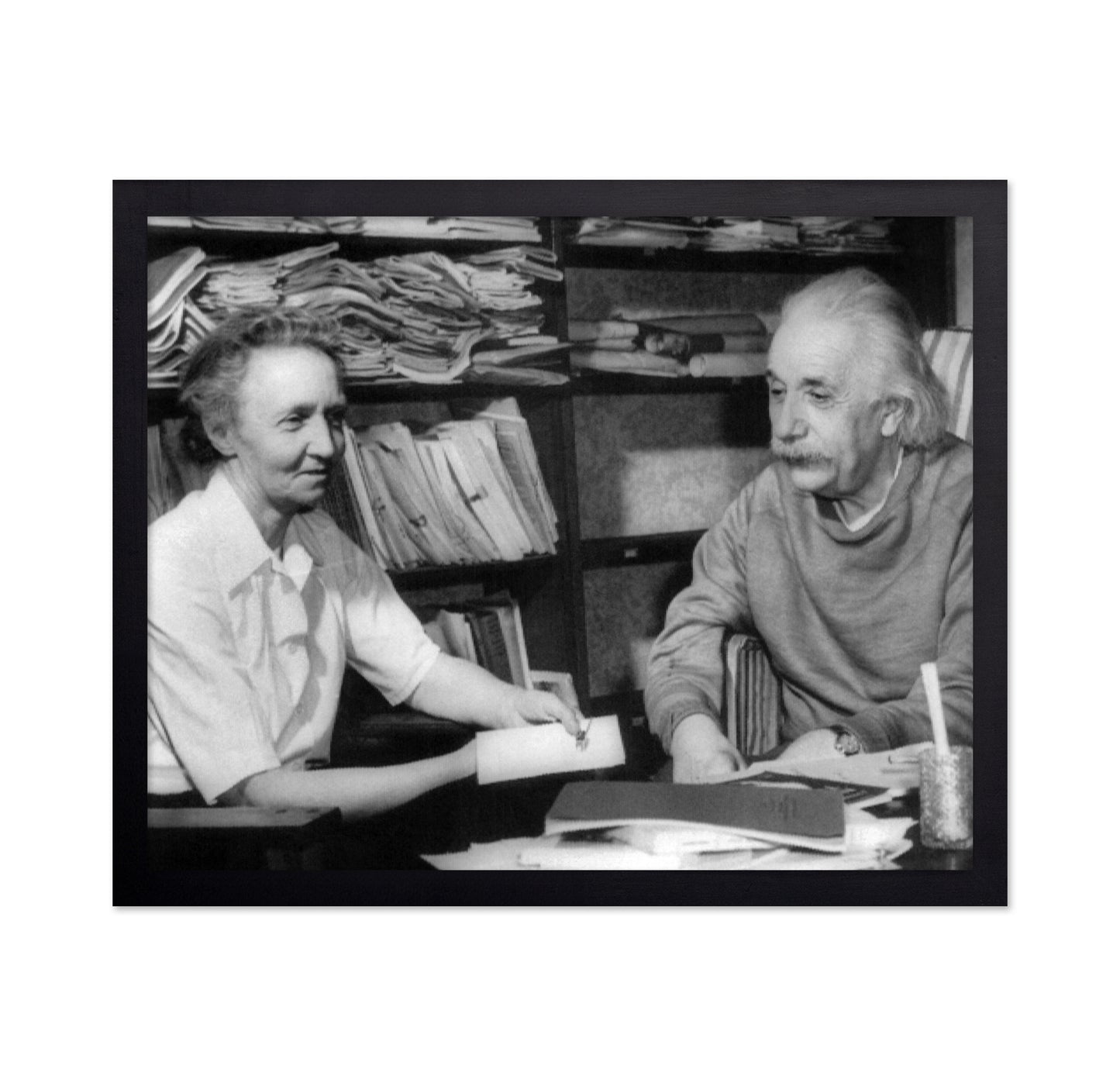 Irene Joliot Curie & Albert Einstein 1948