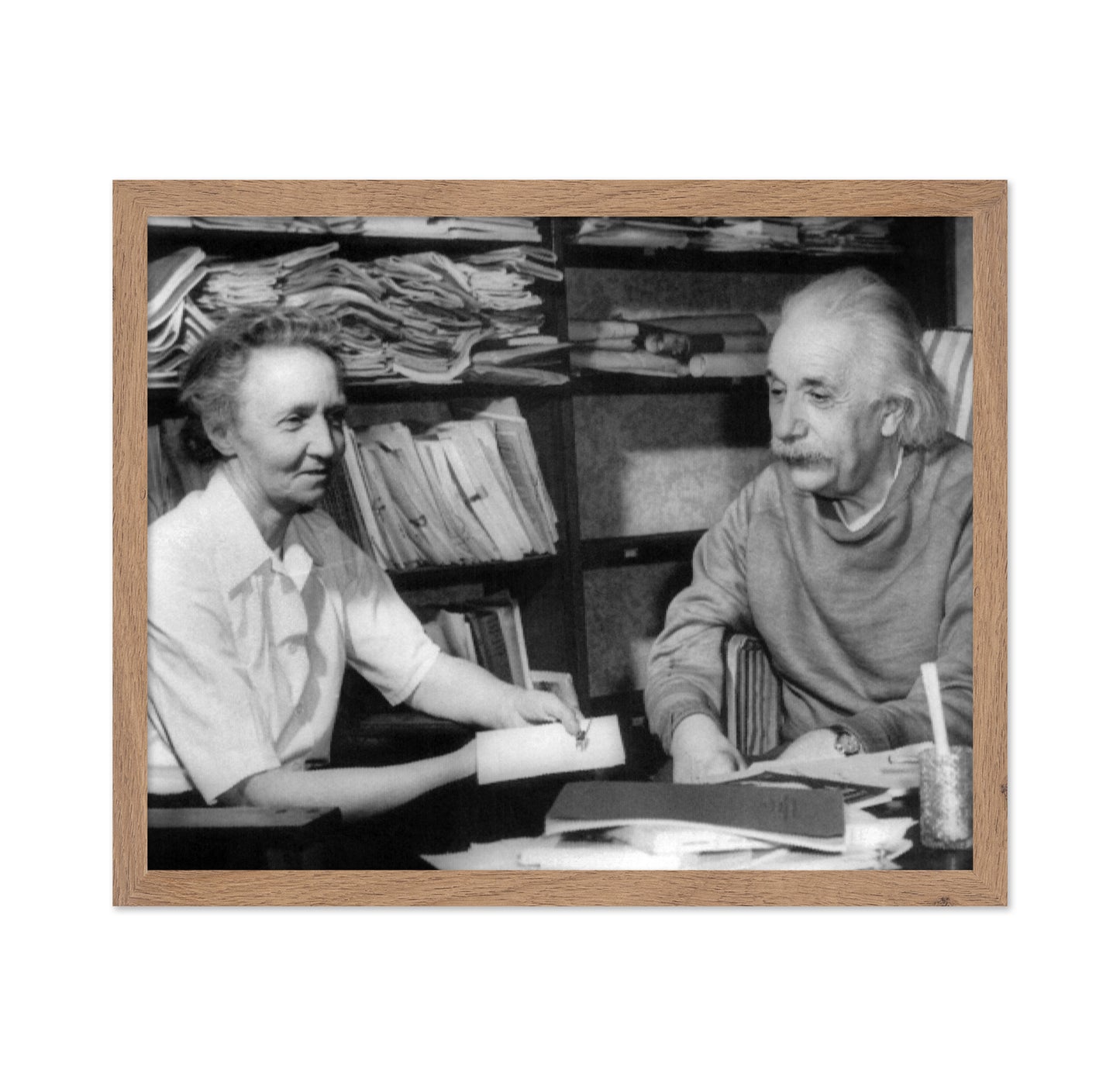 Irene Joliot Curie & Albert Einstein 1948