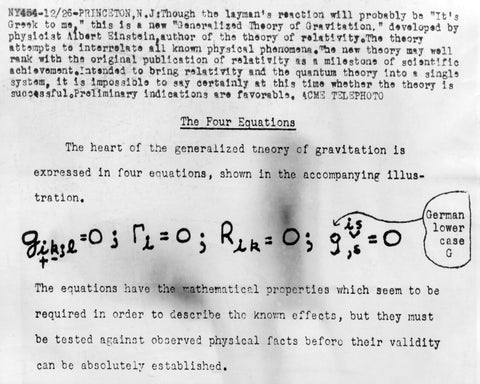 Einstein Four Equations 1947 Albert Einstein