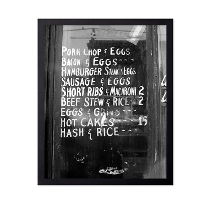 Soul Food Menu 1940