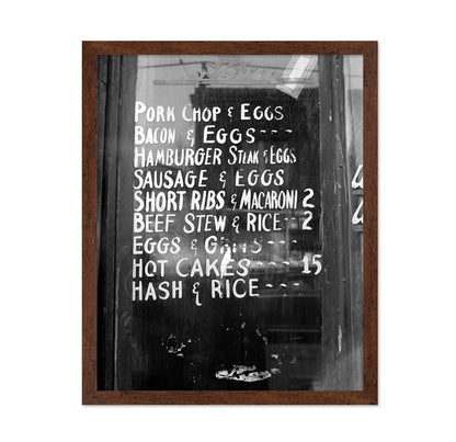 Soul Food Menu 1940