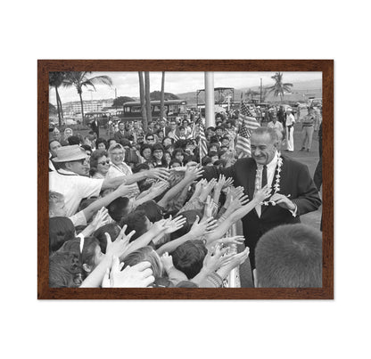 Honolulu Airport Greeting 1966 Lyndon B. Johnson