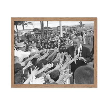 Honolulu Airport Greeting 1966 Lyndon B. Johnson