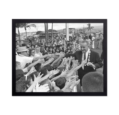 Honolulu Airport Greeting 1966 Lyndon B. Johnson