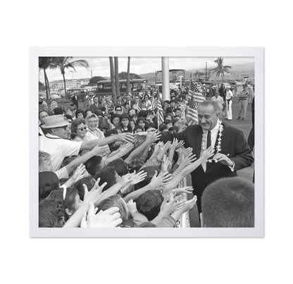 Honolulu Airport Greeting 1966 Lyndon B. Johnson