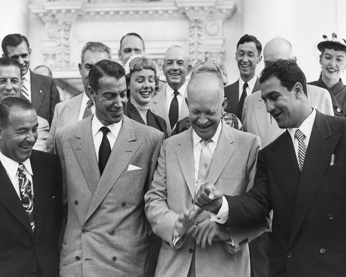 Dwight Eisenhower, Joe Dimaggio & Rocky Marciano 1953