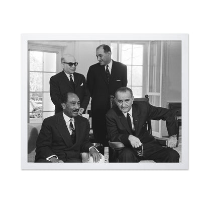 Lyndon B. Johnson & Anwar Sadat 1966