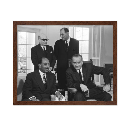 Lyndon B. Johnson & Anwar Sadat 1966