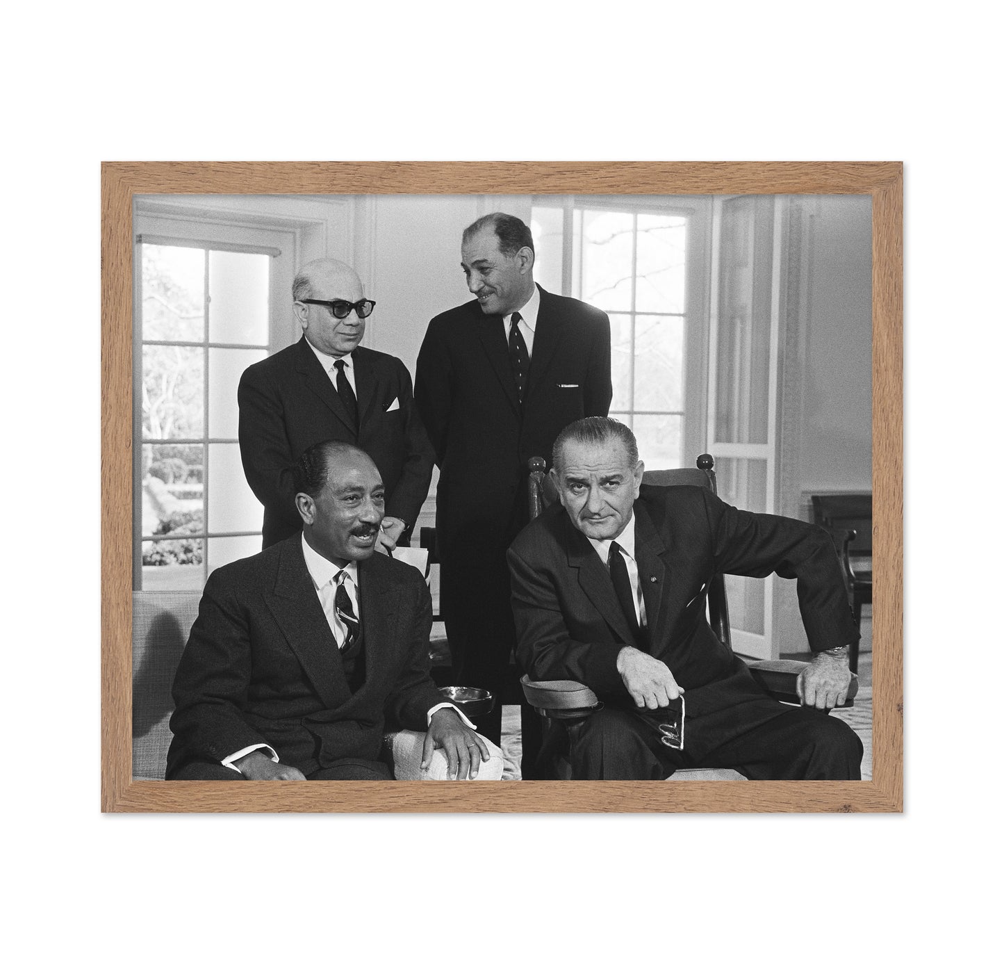Lyndon B. Johnson & Anwar Sadat 1966