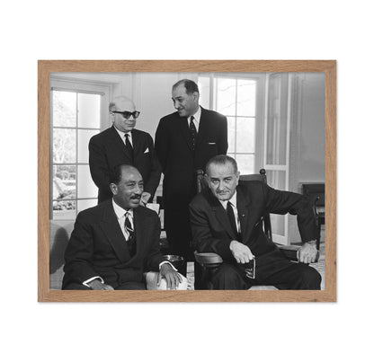 Lyndon B. Johnson & Anwar Sadat 1966