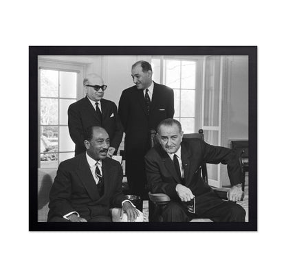 Lyndon B. Johnson & Anwar Sadat 1966