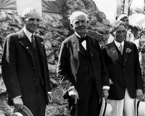 Henry Ford, Thomas Edison & Harvey Firestone 1930