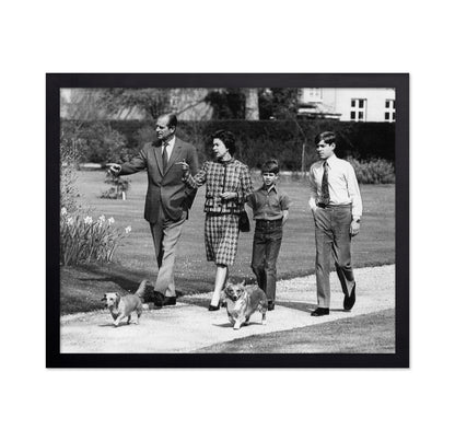 Royal Family Walking With Dogs 1973 Queen Elizabeth