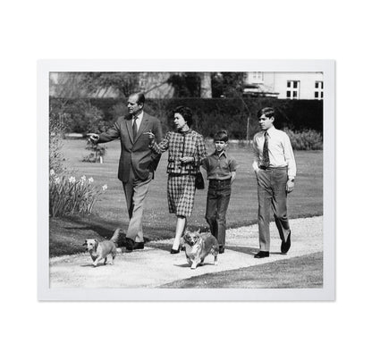 Royal Family Walking With Dogs 1973 Queen Elizabeth