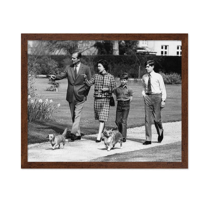 Royal Family Walking With Dogs 1973 Queen Elizabeth