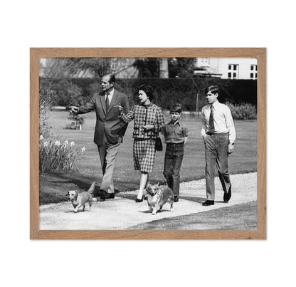 Royal Family Walking With Dogs 1973 Queen Elizabeth