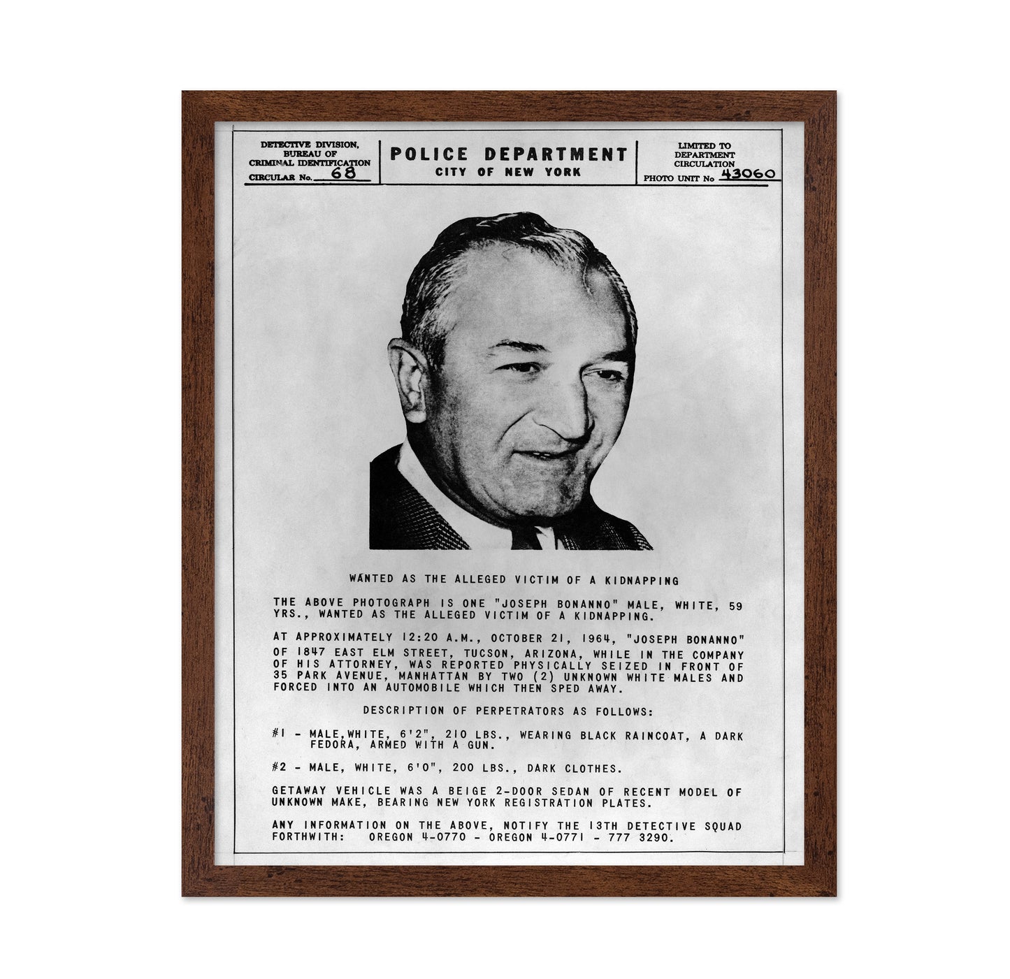 Joseph Bonanno 1964