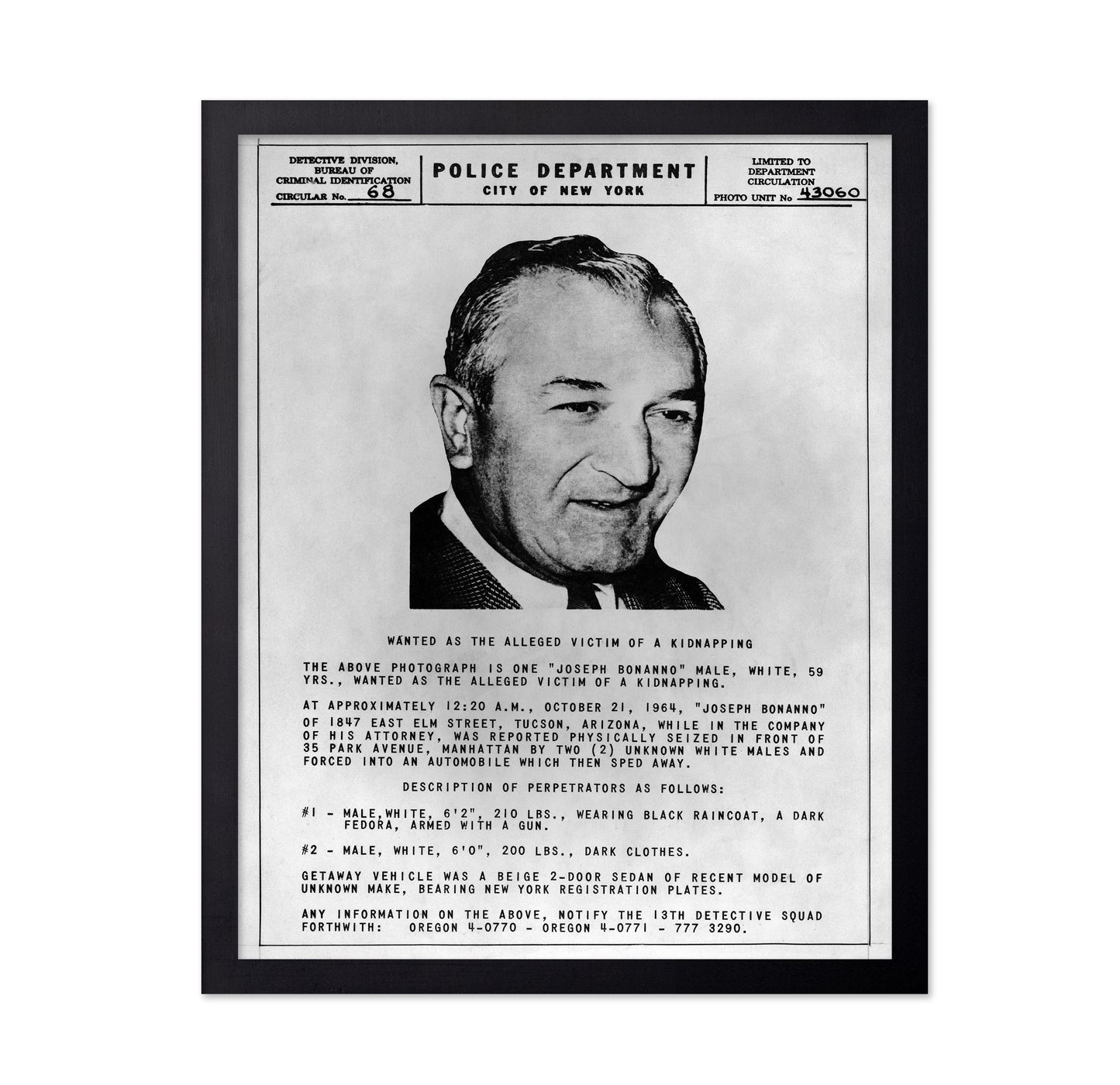 Joseph Bonanno 1964