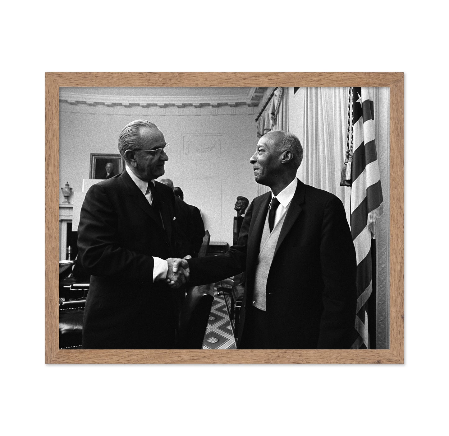 Lyndon Johnson & A Philip Randolph 1968