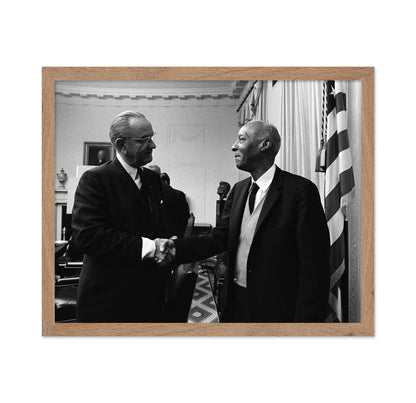 Lyndon Johnson & A Philip Randolph 1968