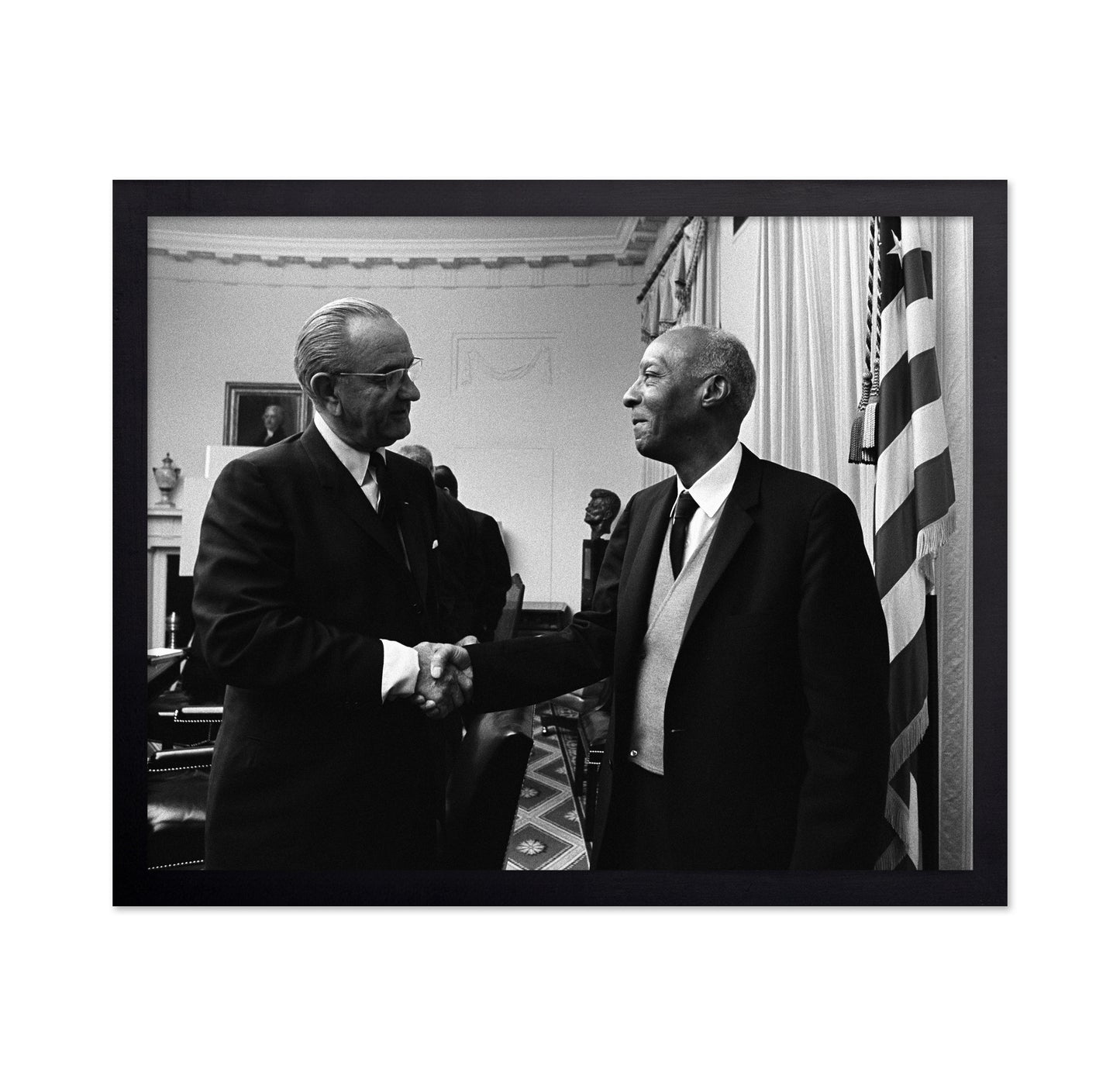 Lyndon Johnson & A Philip Randolph 1968