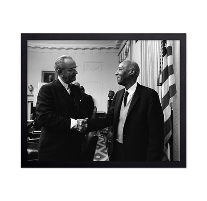 Lyndon Johnson & A Philip Randolph 1968