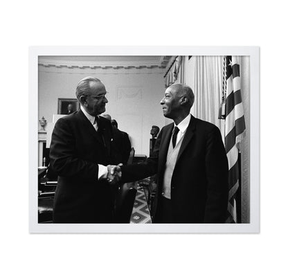 Lyndon Johnson & A Philip Randolph 1968