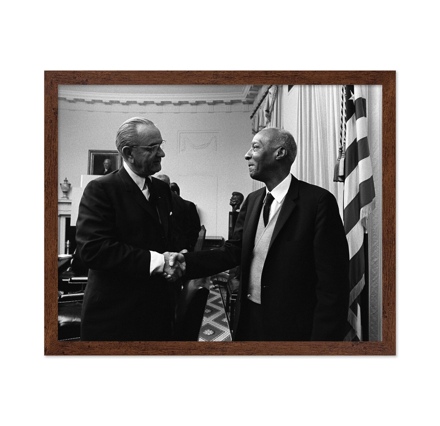 Lyndon Johnson & A Philip Randolph 1968