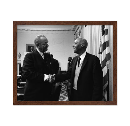 Lyndon Johnson & A Philip Randolph 1968