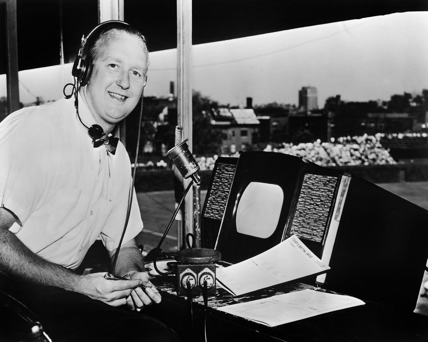 Jack Brickhouse Wrigley Field 1950s