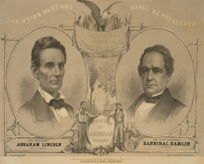 Lincoln Hamlin 1860