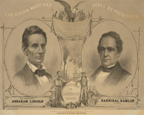 Lincoln Hamlin 1860