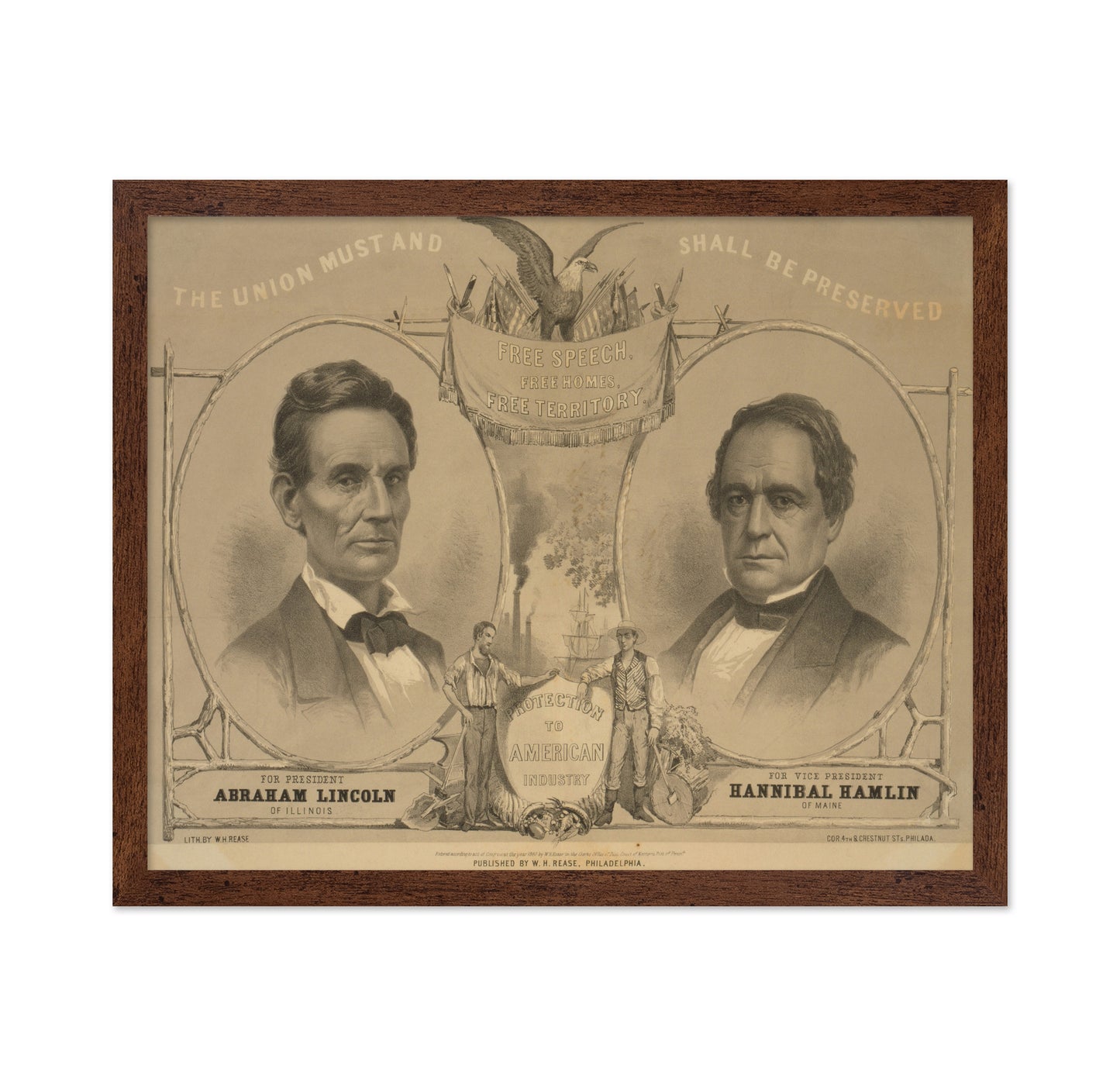 Lincoln Hamlin 1860