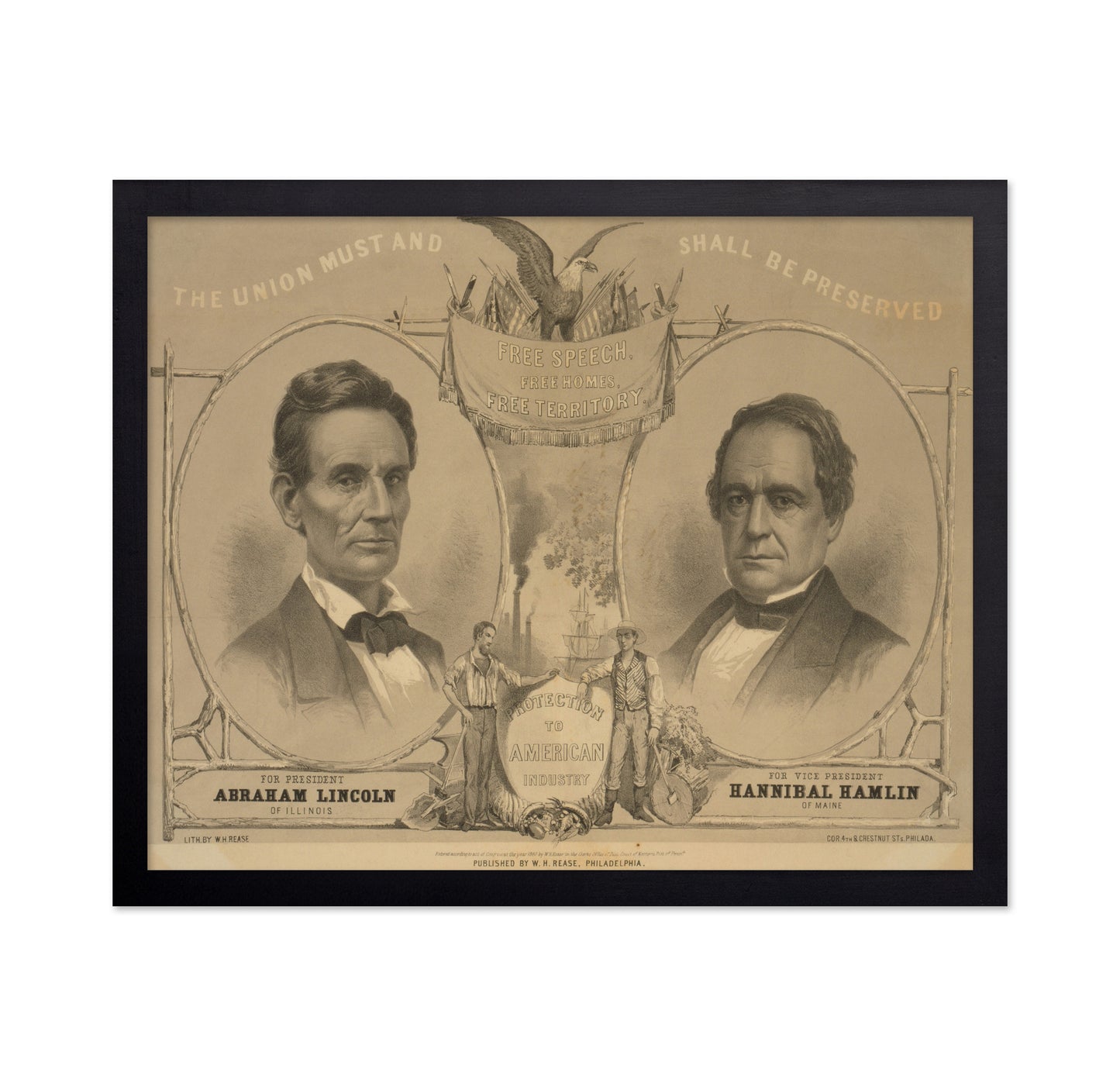 Lincoln Hamlin 1860