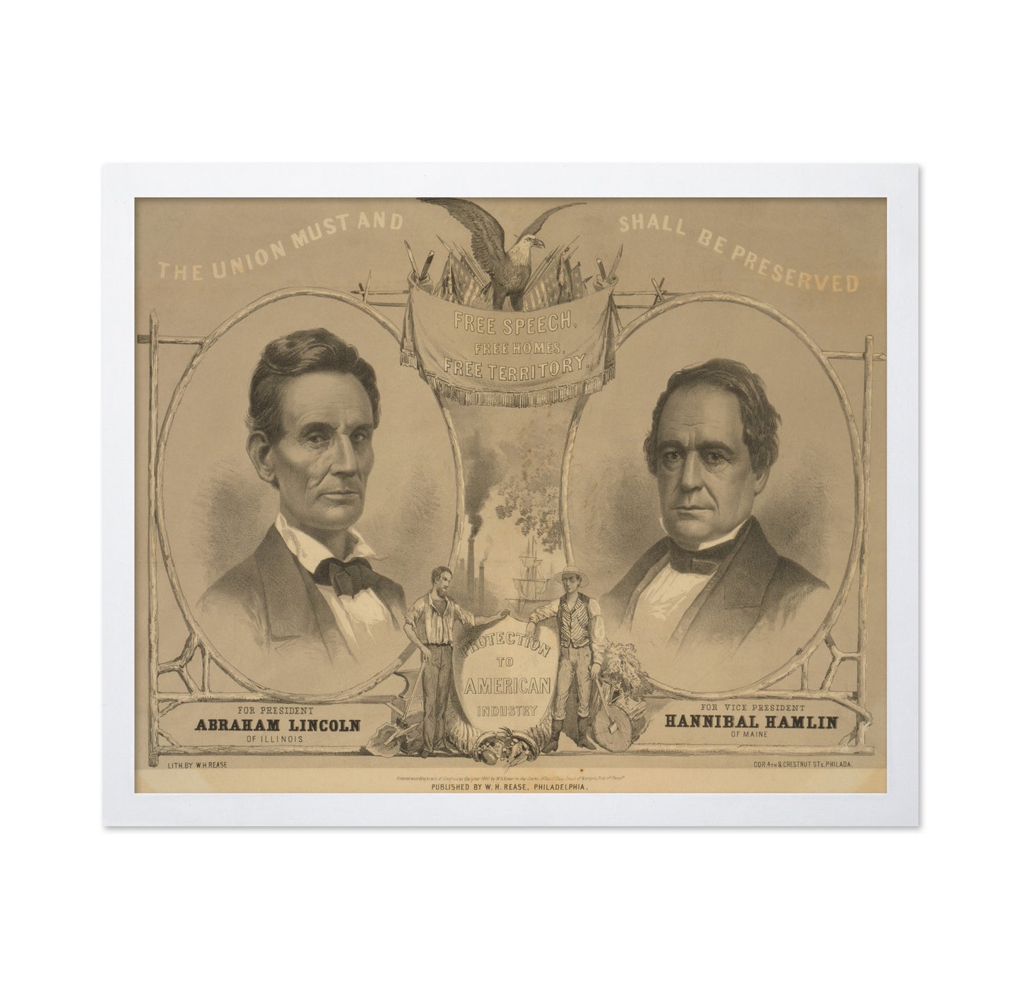 Lincoln Hamlin 1860