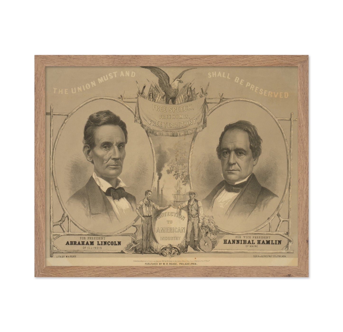 Lincoln Hamlin 1860
