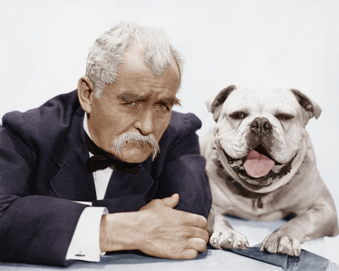Man And Dog Portrait