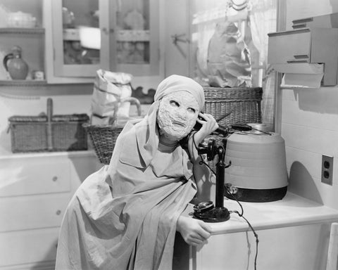 Masked Woman Phone 1930s