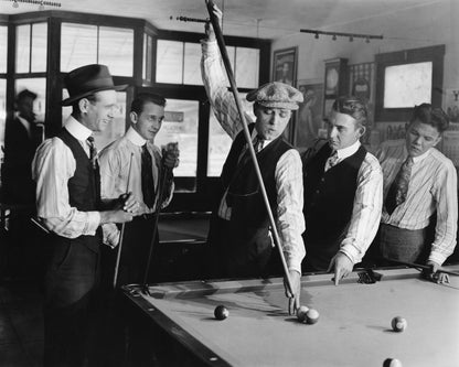 Pool Hall Scene 1920s