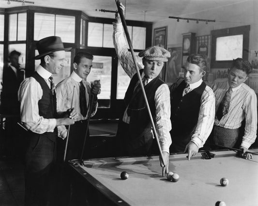 Pool Hall Scene 1920s
