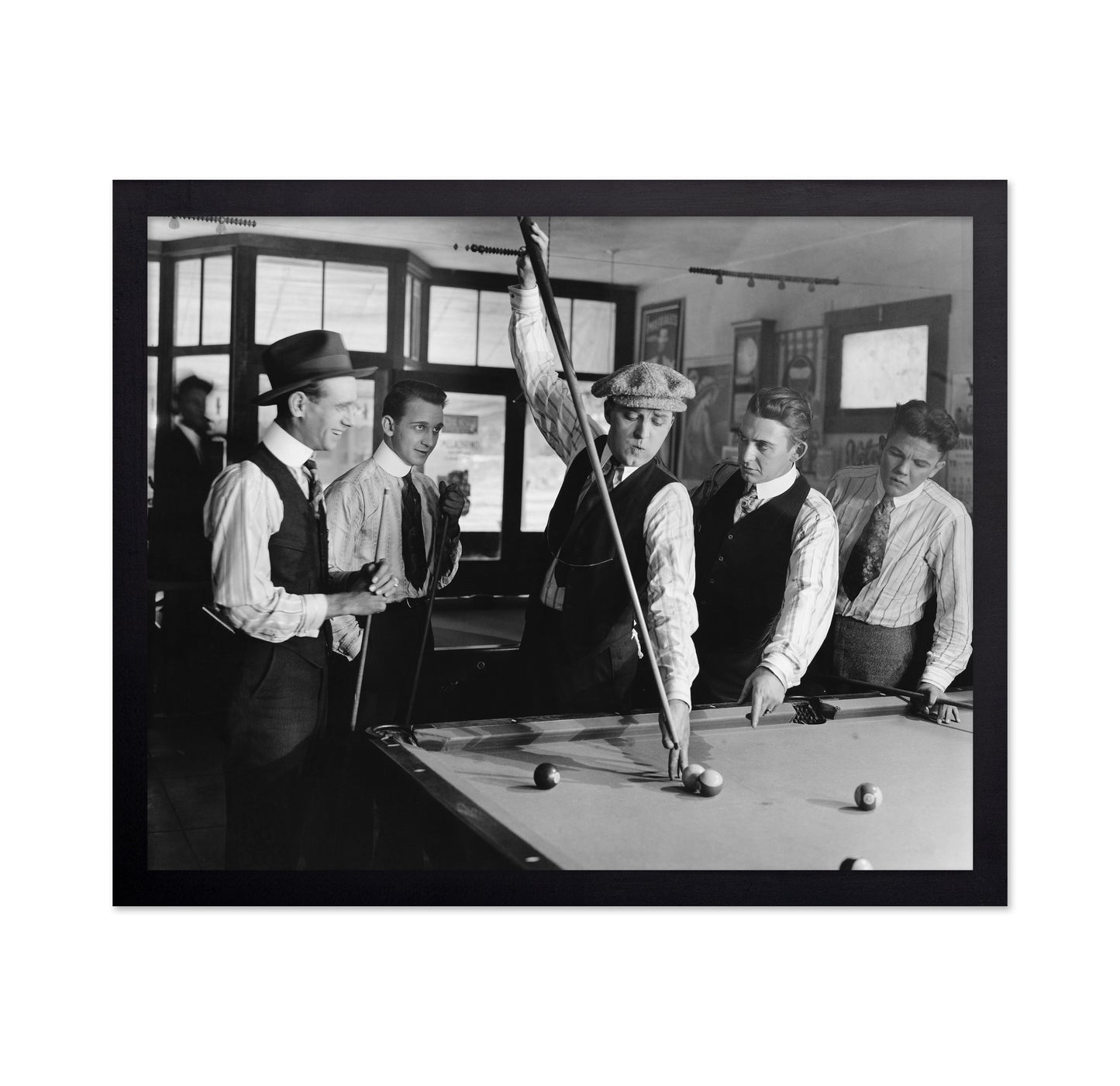 Pool Hall Scene 1920s