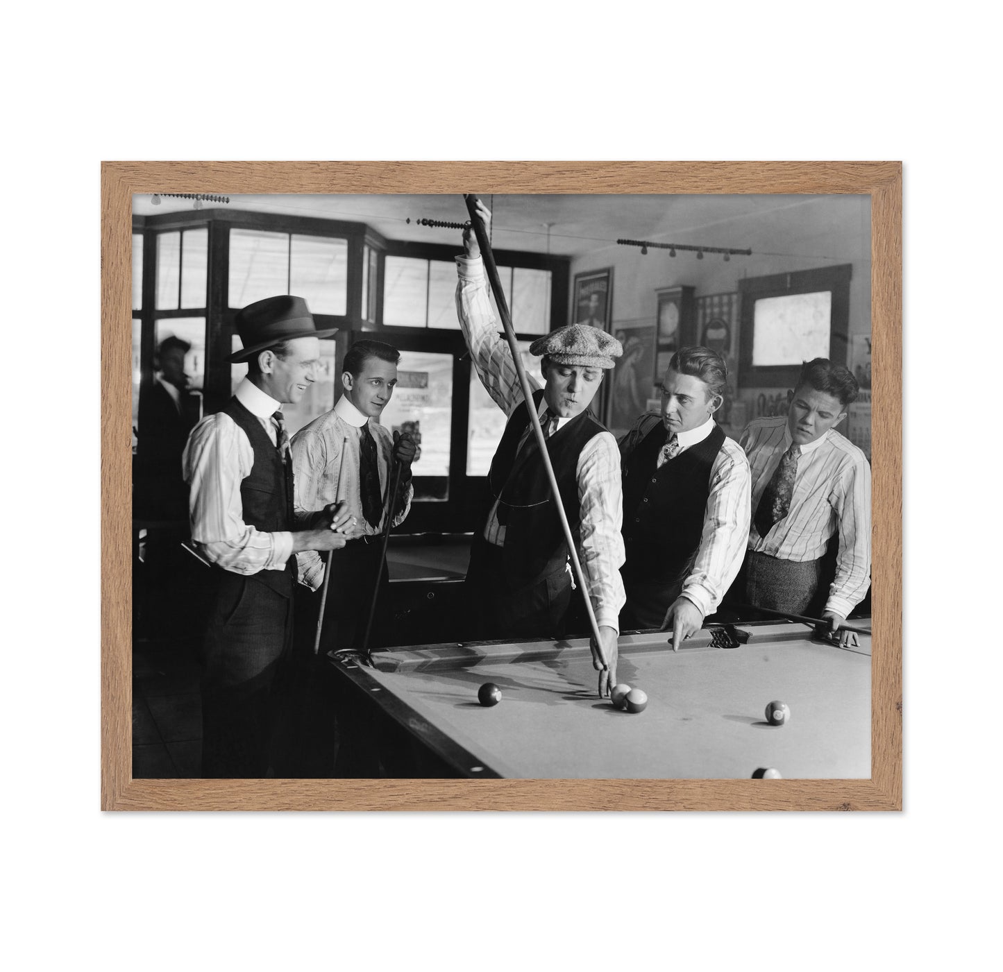 Pool Hall Scene 1920s