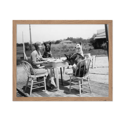 Woman & Dogs 1930s
