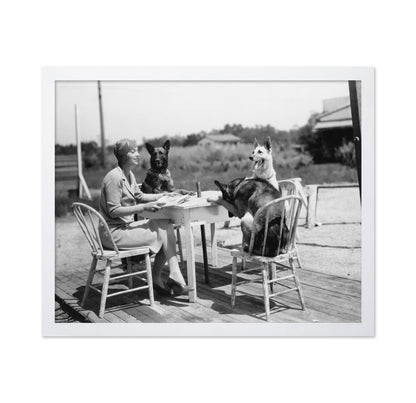 Woman & Dogs 1930s